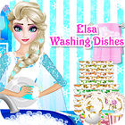 Elsa Washing Dishes игра