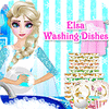 Elsa Washing Dishes игра