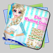 Elsa Washing Dishes игра Elsa Washing Dishes игра